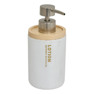 Distributeur à savon 270ml "Léa" blanc effet marbre