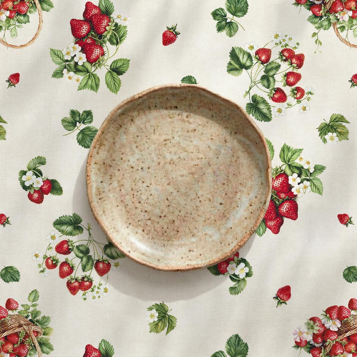 Mantel antimanchas Fresas - 100% algodón -