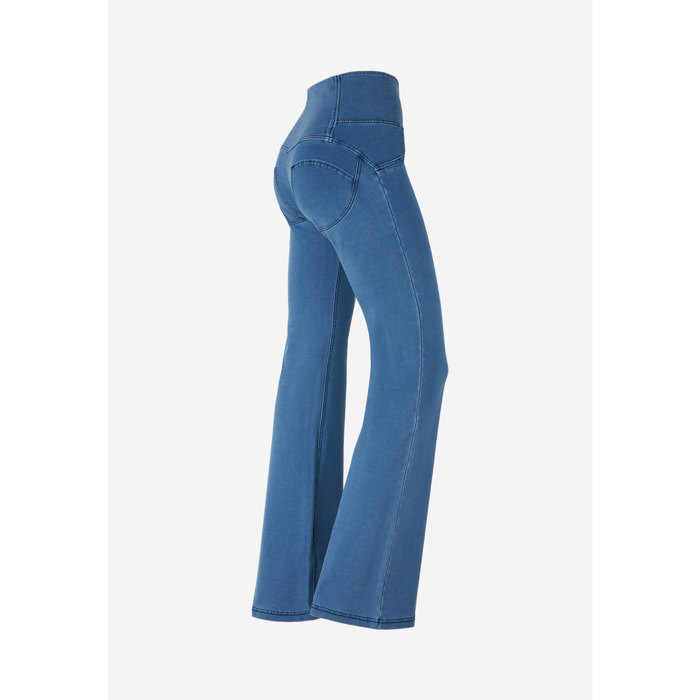 Jeggings push up WR.UP® flare vita alta in cotone organico