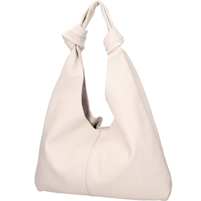 Borsa a spalla da donna In Vera pelle Made in Italy 40x42x2 cm
