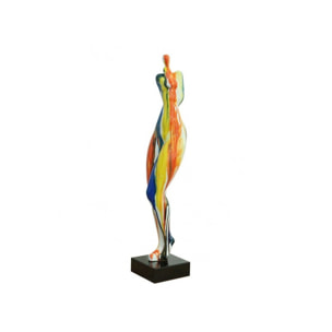 Statue femme multicolore en résine H75cm - CROSSED WOMAN