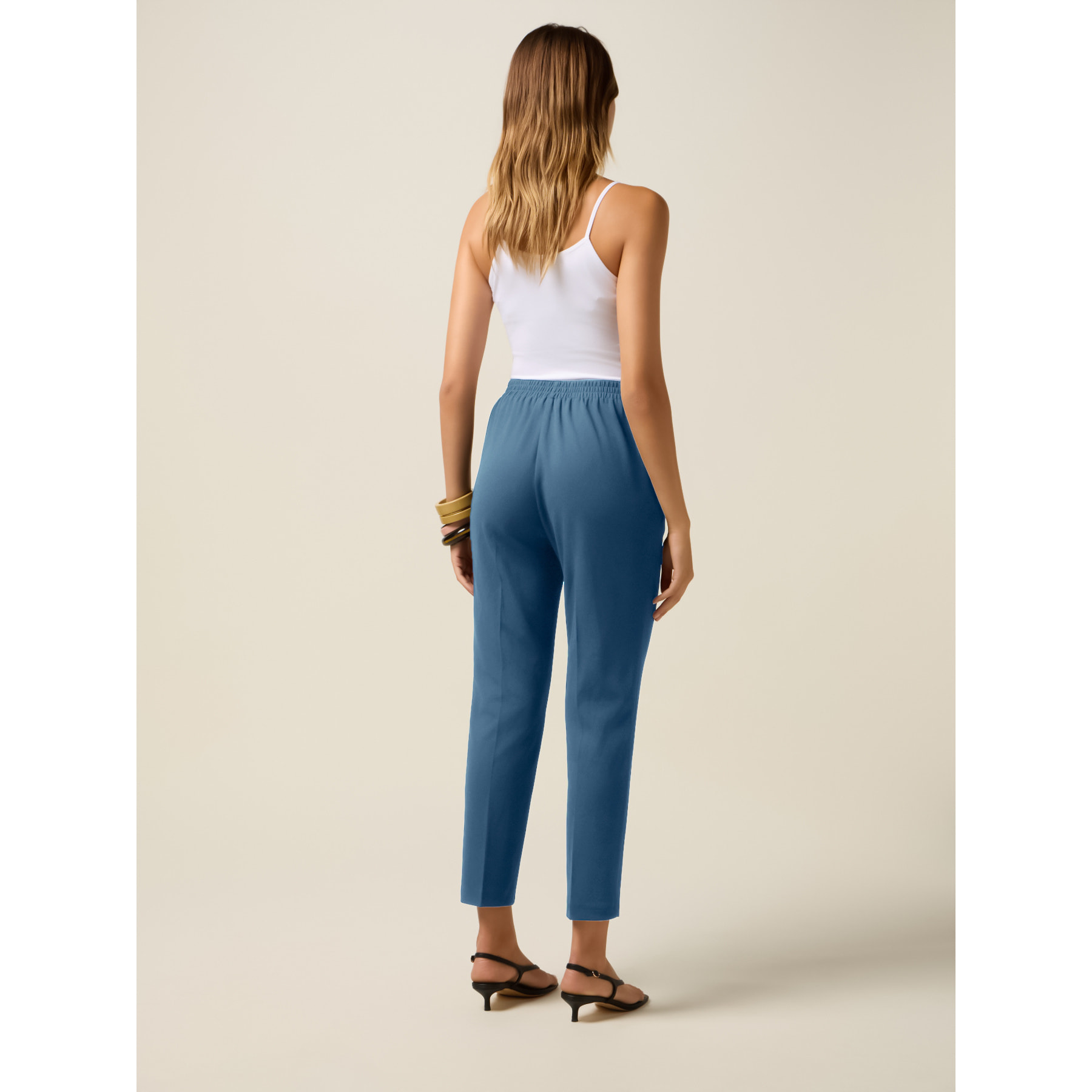 Oltre - Pantaloni a sigaretta - Azzurro