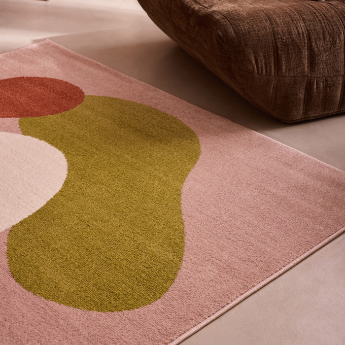 EUPHORIA - Tapis de salon multicolore à motif géométrique