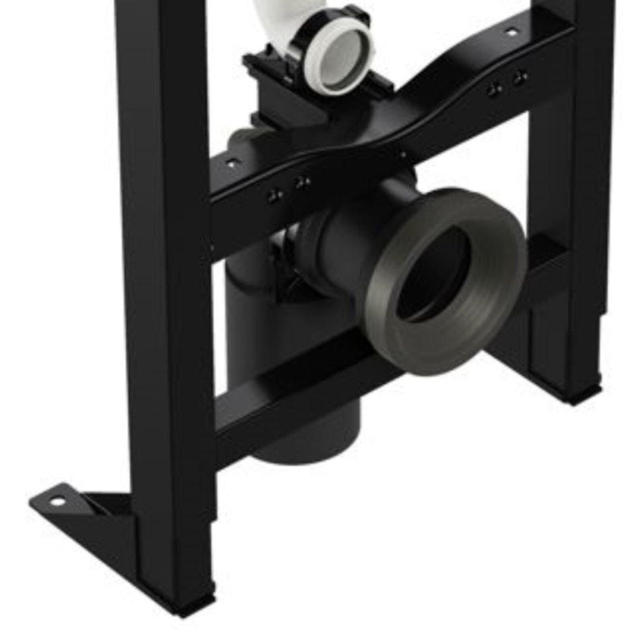 Soporte para inodoro independiente NF con placa blanca