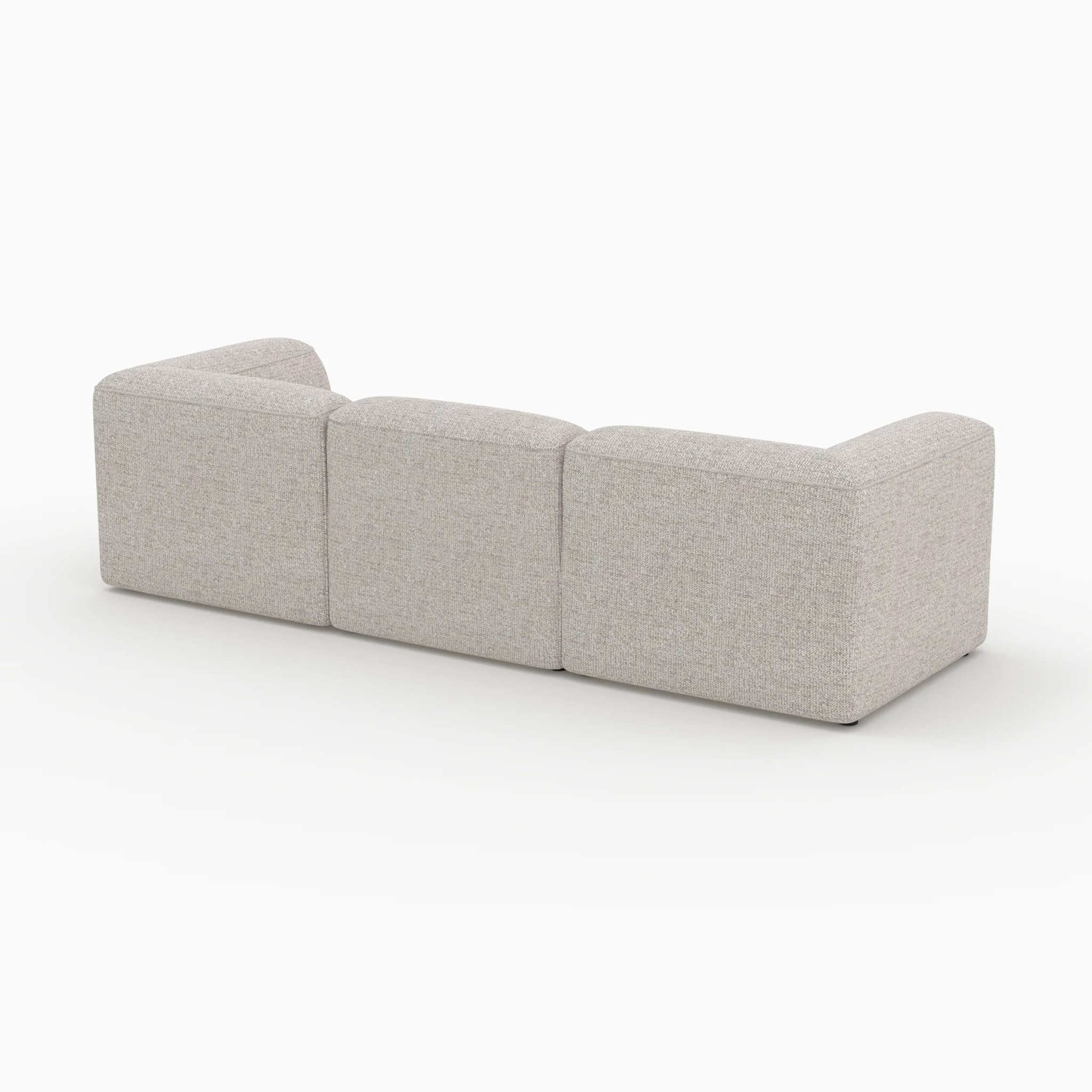 Canapé modulable en tissu beige 3 places - Hestia