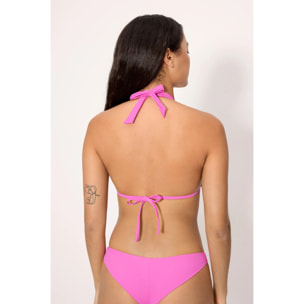 Top bikini a triangolo Rosa