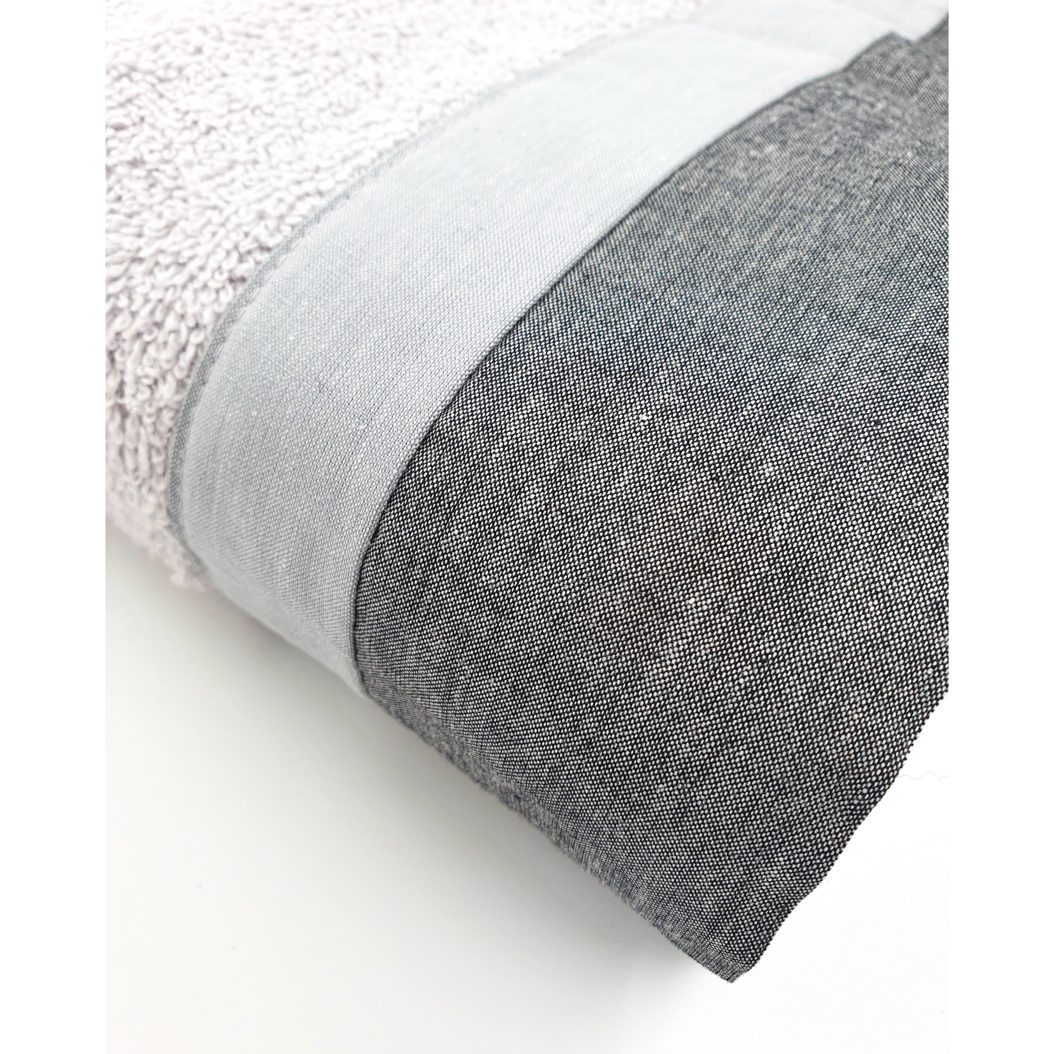 Set Spugna VARAZZE 2 Pezzi: Viso+Ospite - Grigio - 450 gr/m² - Puro Cotone