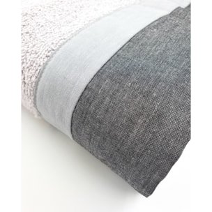 Set Spugna VARAZZE 2 Pezzi: Viso+Ospite - Grigio - 450 gr/m² - Puro Cotone