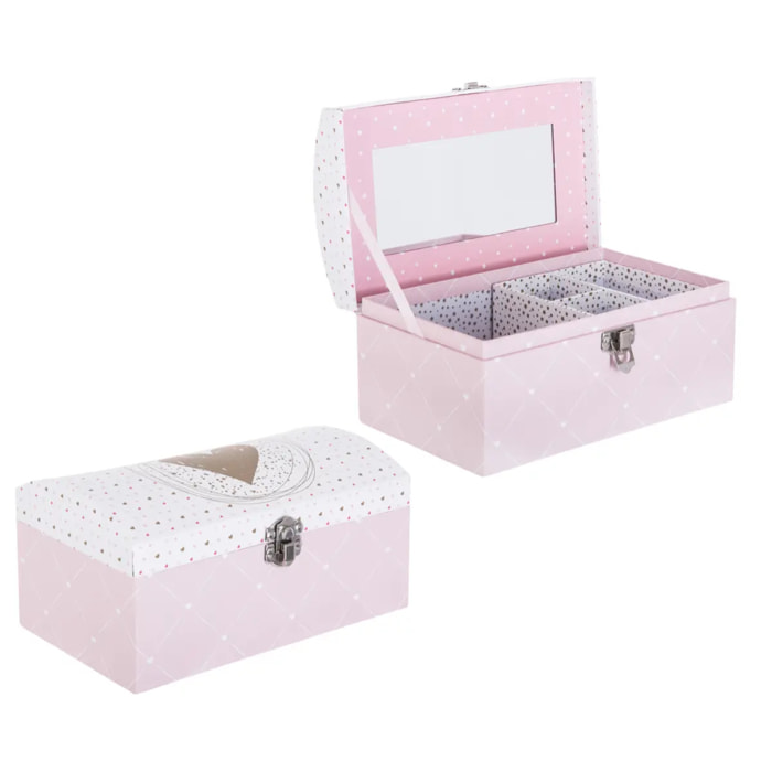 Boîte enfant "Demoiselle" rose 20x12cm