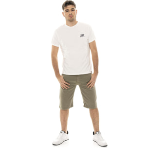 Bermuda chino da uomo in twill elasticizzato Leone Easy