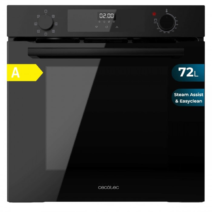 Horno Multifunción Integrable 60cm Bolero Hexa M226000 Glass Black A. 2800W, 72L