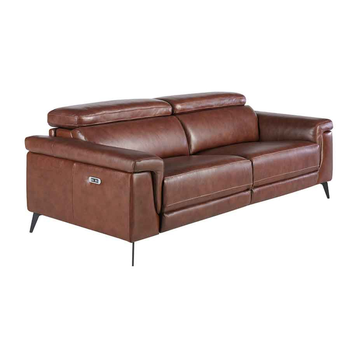 Sofá de piel de vacuno 215x103x99cm