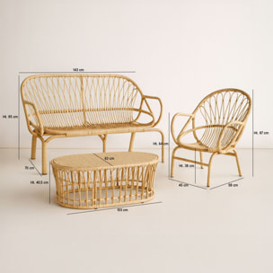 Salon de jardin en rotin tressé et métal  CAYMAN