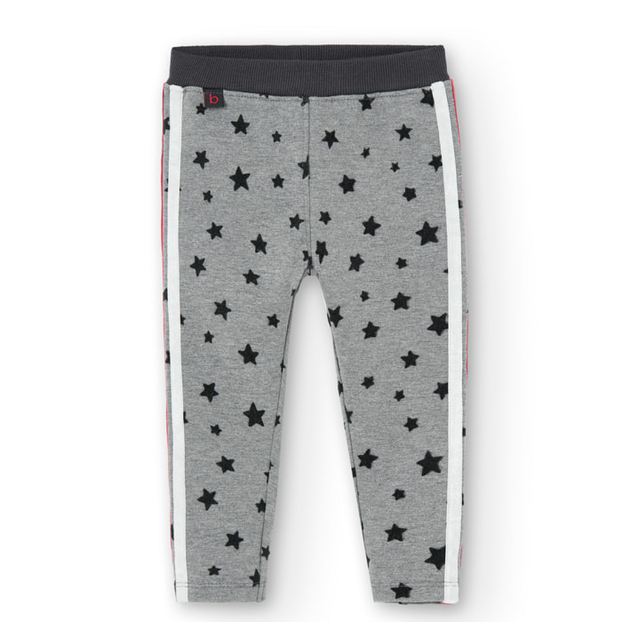 Pantalón felpa estrellas de bebé niña