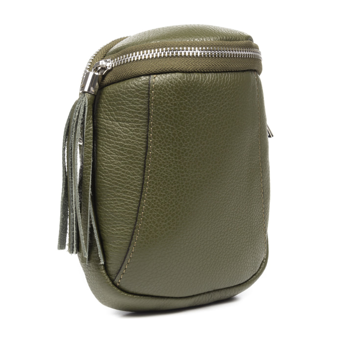 Agugliano borsa a tracolla donna. Pelle autentica Dollaro.