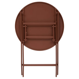 Table de jardin Greensboro 2 places pliable D60cm acajou