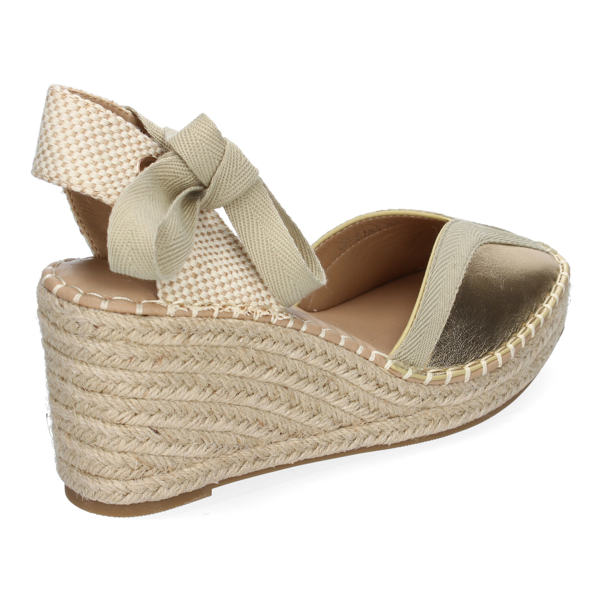 Sandalia de Mujer, Estilo Valenciana de Yute, Diseño Moderno, Detalles en la Pala
