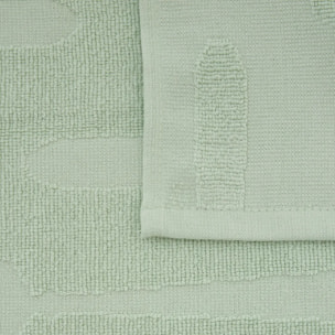 2 torchons Terry 70x45 vert céladon