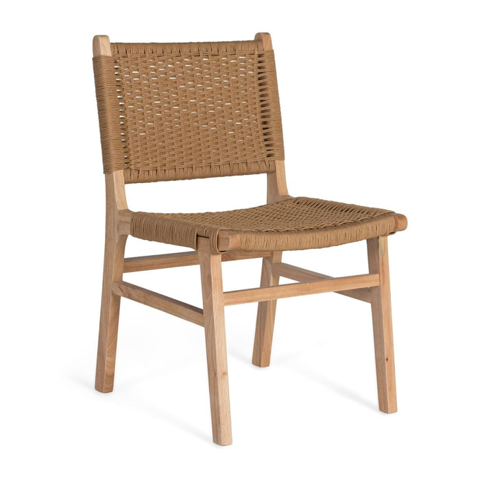 Silla de Madera de Caucho 50 Cm Estilo Contemporáneo
