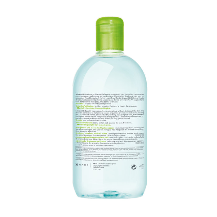 Sébium H2O - Eau Micellaire Purifiante - Peaux Mixtes à Grasses