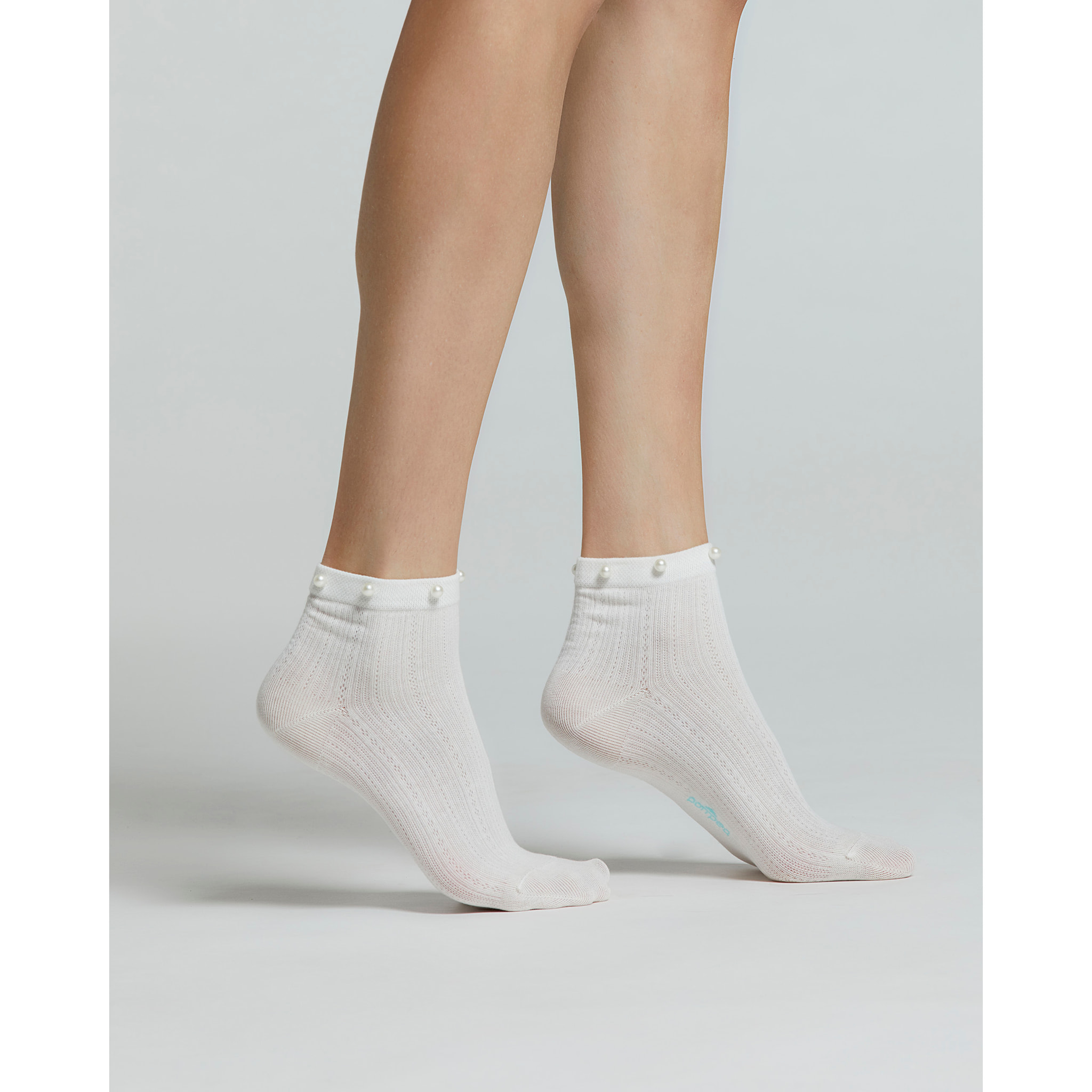 CALZA COTONE MORGANA CON PERLE