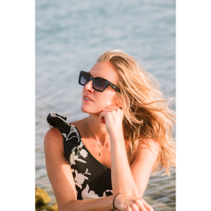 Gafas de sol OCEAN OSAKA - Negro brillante / Ahumada