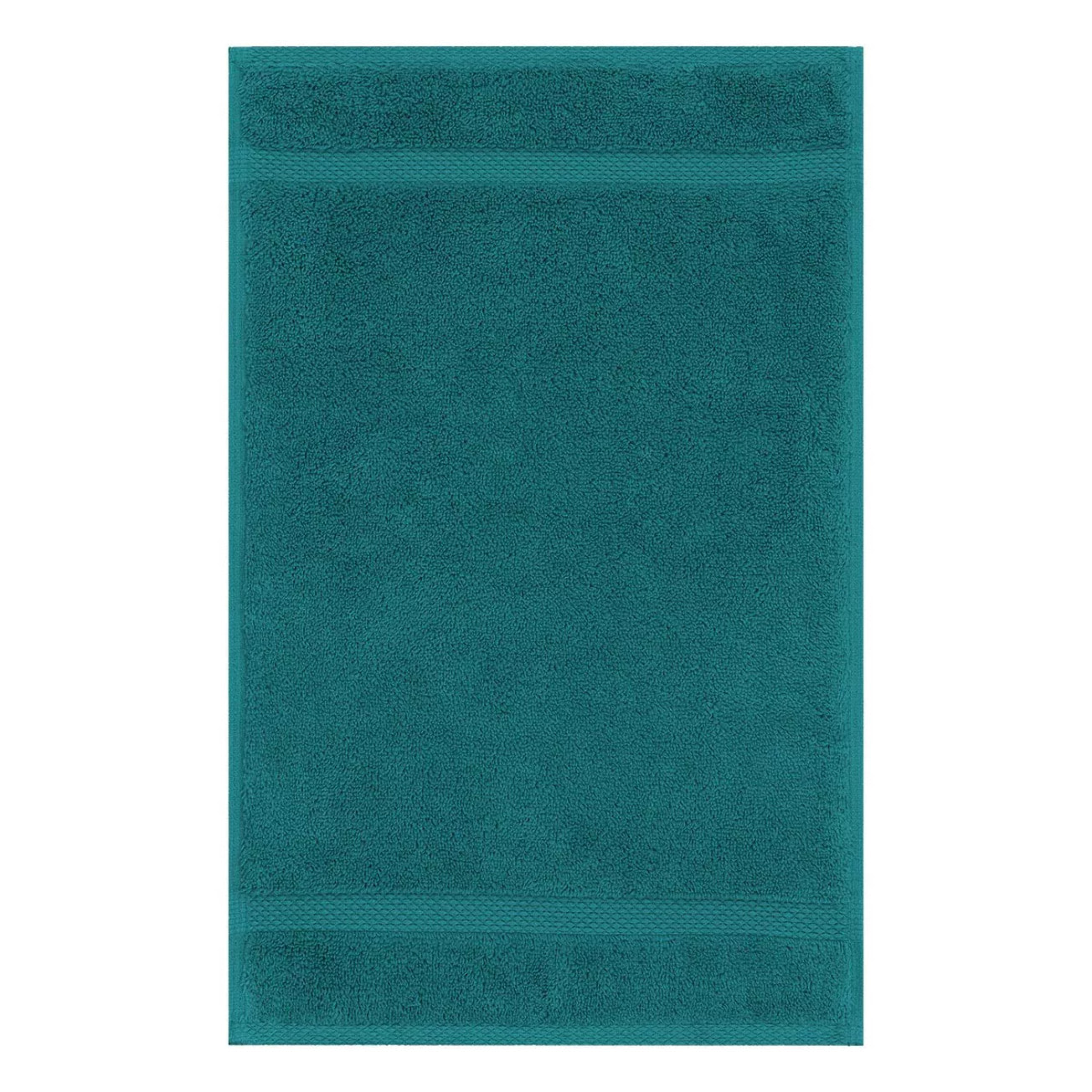 Serviette invites pur coton 550 g/m² uni vert Elea emeraude