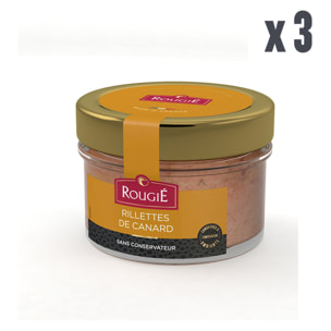 Lot de 3 - Rillettes de canard - 3x180g