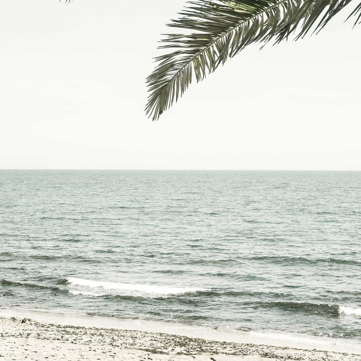 Poster plage tropicale Affiche sous cadre bois