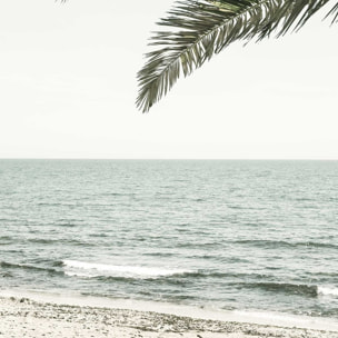 Poster plage tropicale Affiche sous cadre bois