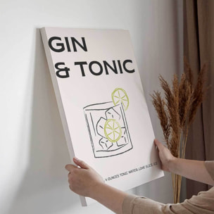 Tableau Gin and Tonic Toile imprimée