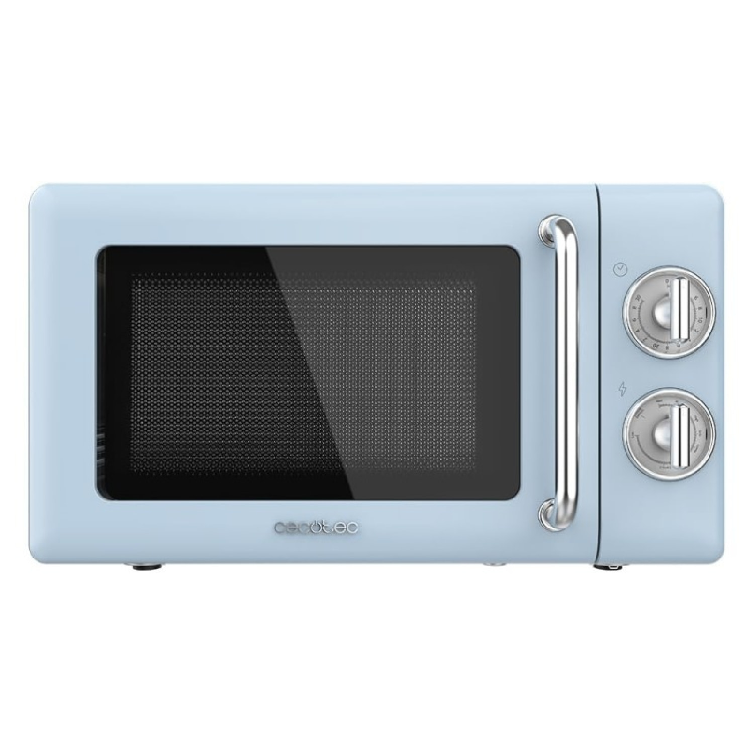 Cecotec Micro-Ondes Mécanique avec Grill Proclean 3110 Retro Bleu. 20 L, 700 W e