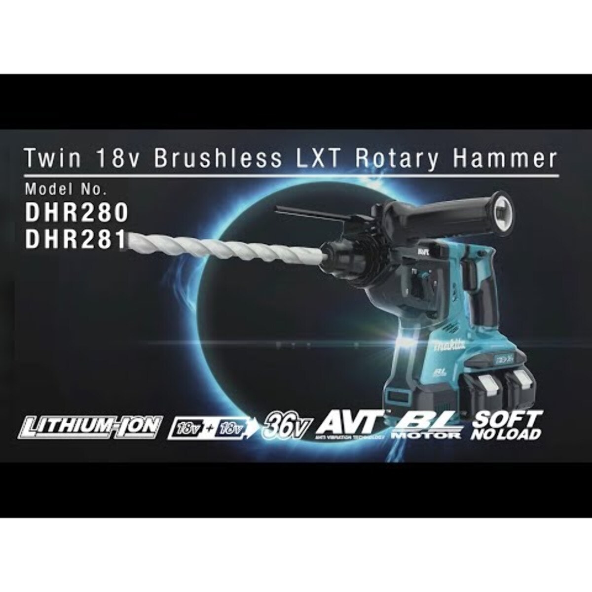 Taladro percutor SDS+ 36V 2 x 18V Li-Ion 5 Ah 28 mm MAKITA - DHR281PT2J