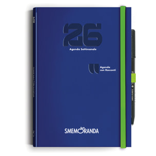 Agenda Smemoranda Racconti 2026 Settimanale 12 mesi , A5, blu notte