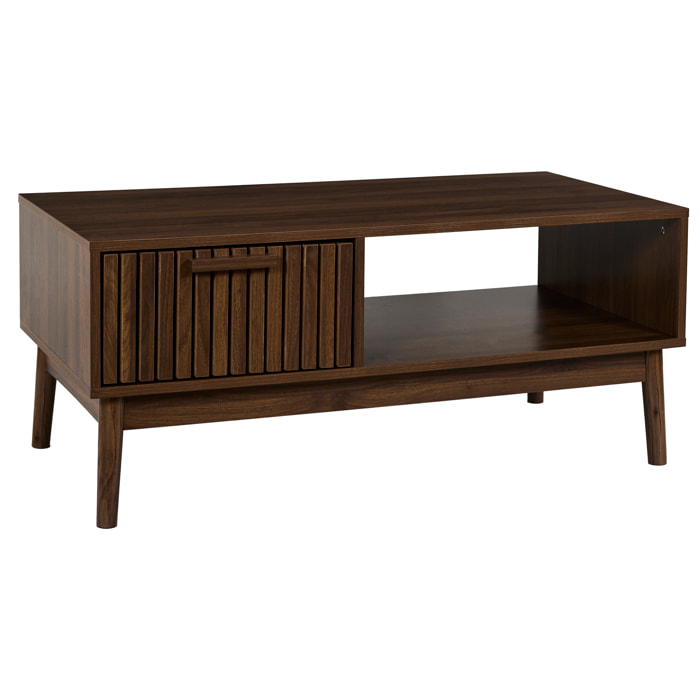 Table Basse - HOME DECO FACTORY - Klaus - Élégante - Pratique - Marron