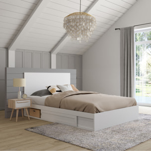 Lit Orem 140x190cm tiroir coulissant