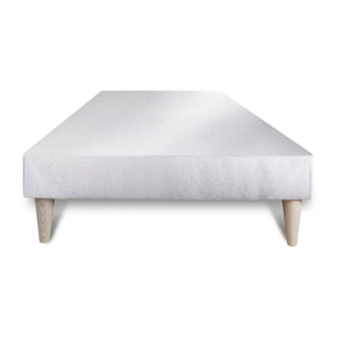 Ensemble - Matelas Mémoire de forme 24cm d'épaisseur - 5 zones de confort - Confort ferme - Sommier tapissier monobloc - 1 place