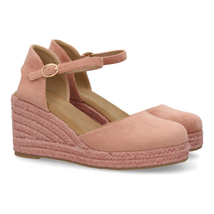 Sandalia de cuña de yute para mujer, comodas y elegantes diseño moderno con el yute en el mismo tono