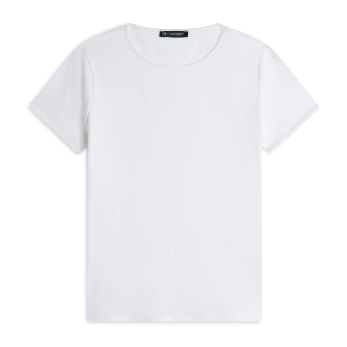 T-shirt regular fit in 100% cotone con logo posteriore