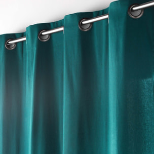 Rideau en poly-coton recyclé - Vert emeraude