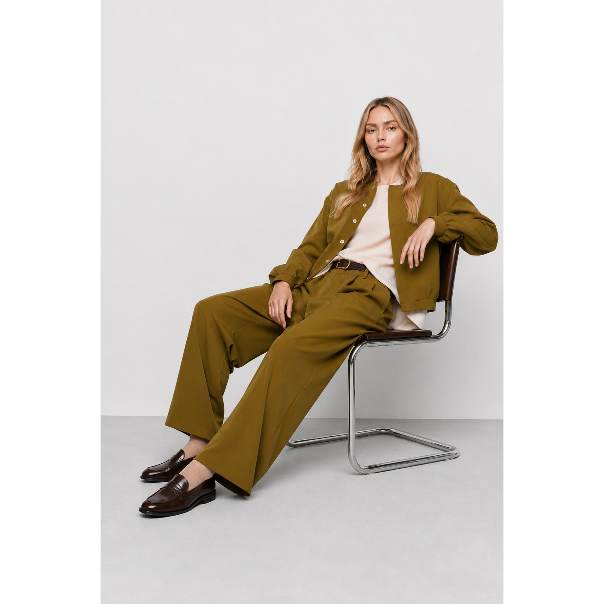 Kocca - Blusa da donna in 100% viscosa con scollo rotondo Donna