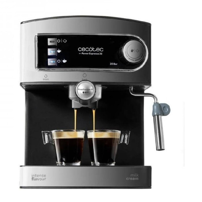 Cafetera Express Manual Power Espresso 20. 850 W, Presión 20 Bares, Depósito de