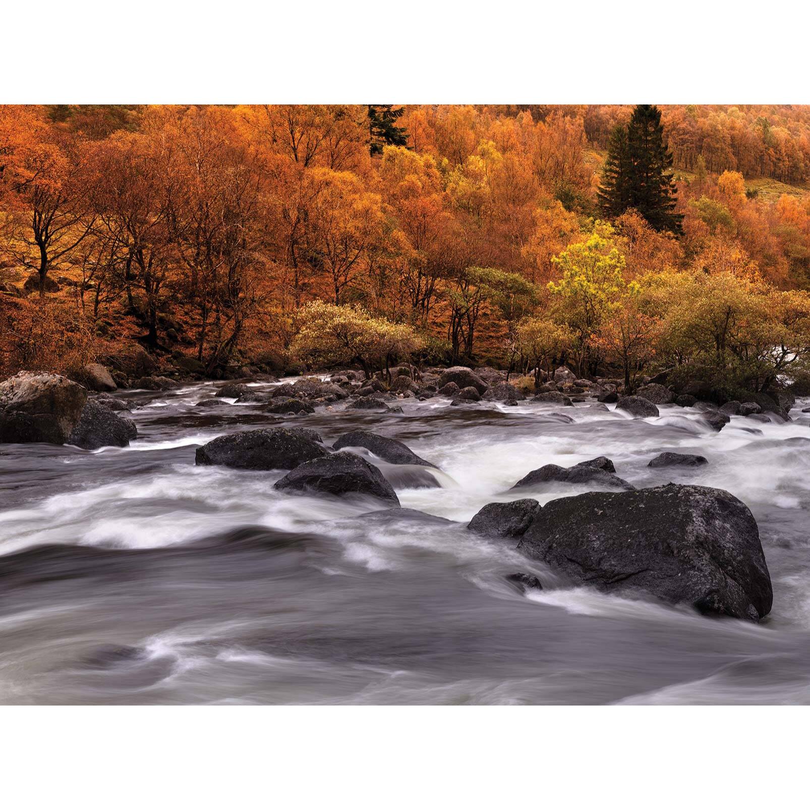 Papier peint rivière en automne Intissé