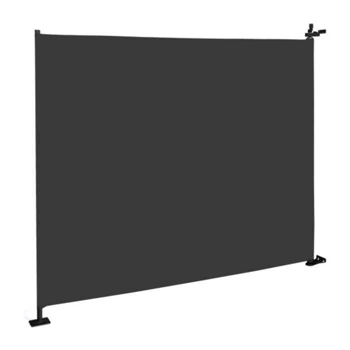 Paravent rétractable premium gris anthracite - Gris anthracite
