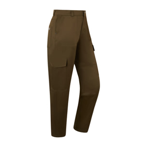 Pantaloni cargo straight cropped in cotone con tasche applicate