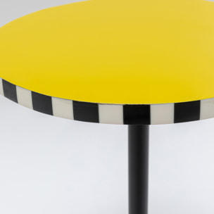 Table d'appoint Domero Checkers 25cm jaune Kare Design