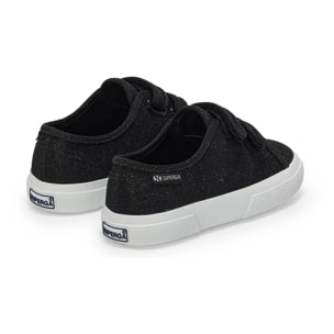 Superga - Bambina Nero - 3750 KIDS STRAPS JERSEY LAME LEGGERA