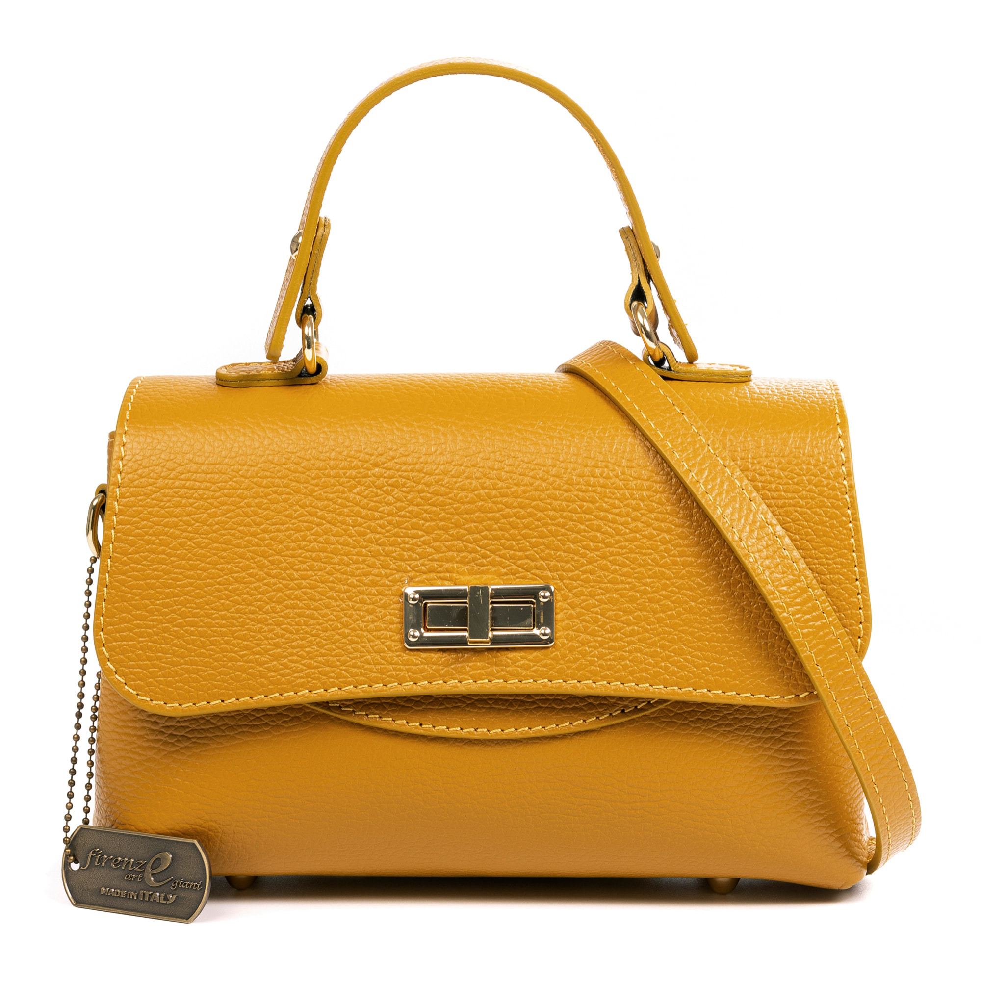 Asolo borsa a mano, in pelle autentica finitura dollaro.