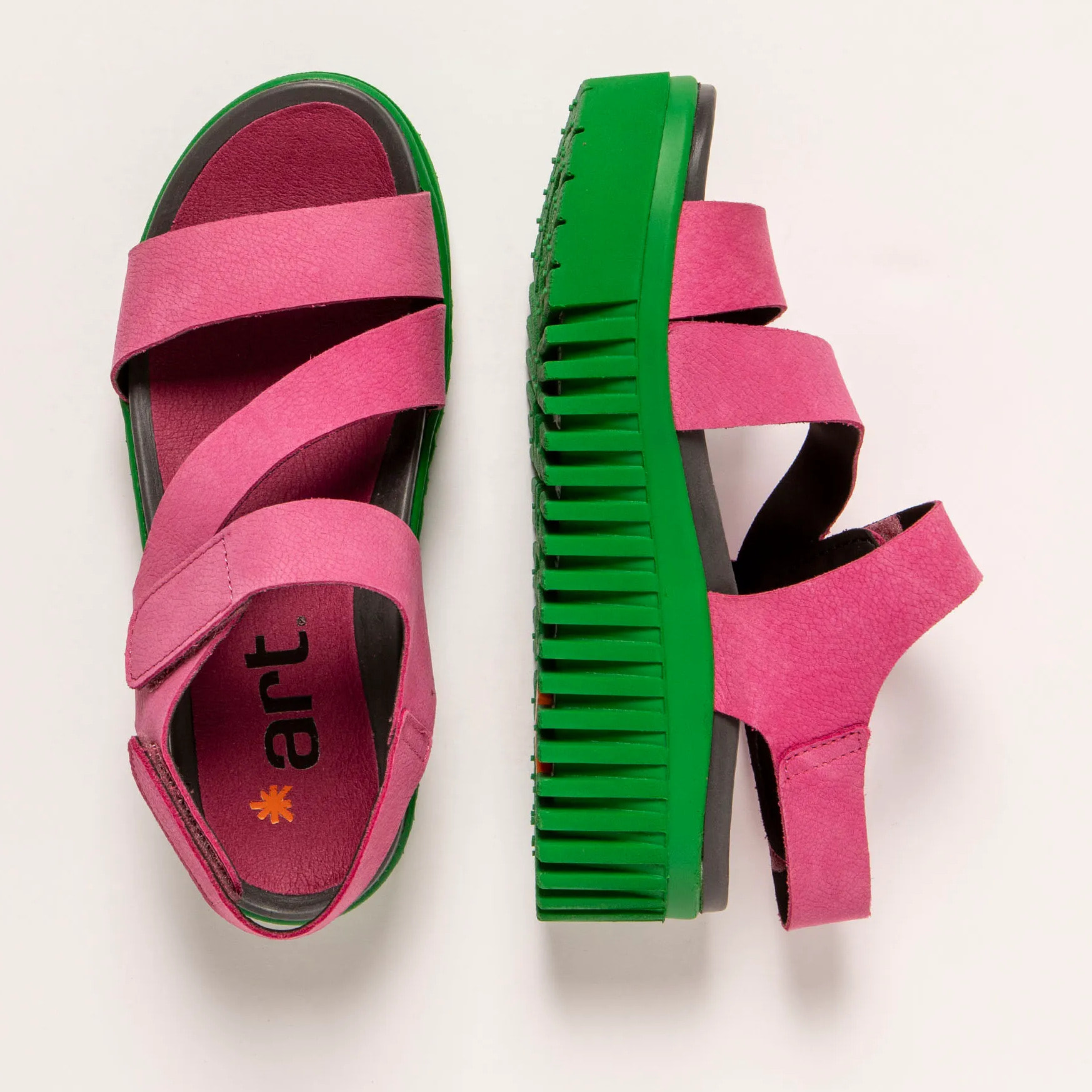 Sandalia de cuña 1573 NOBUCK PINK/BRIGHTON color Pink