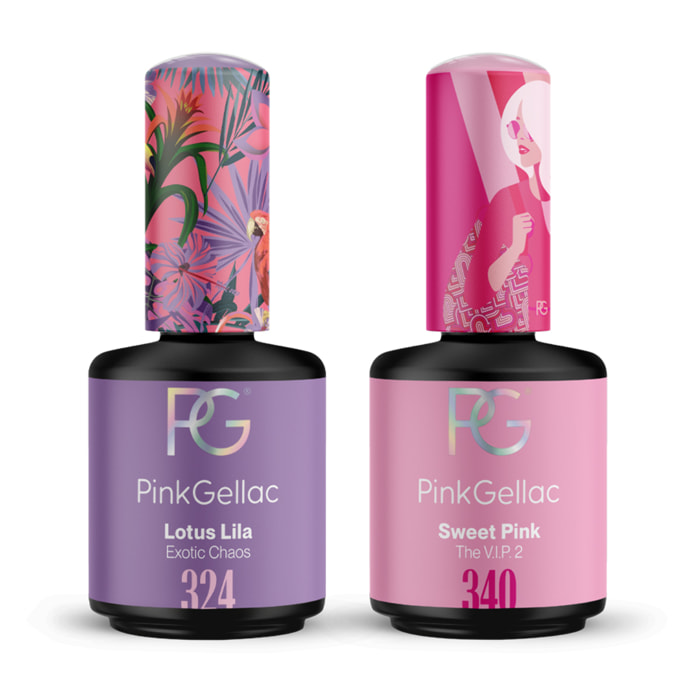 Set vernis semi-permanent - 2 x 15ml Lilas & Rose